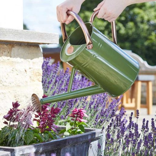 SMART GARDEN 4.5 LITRE GALVANISED STEEL WATERING CAN SAGE