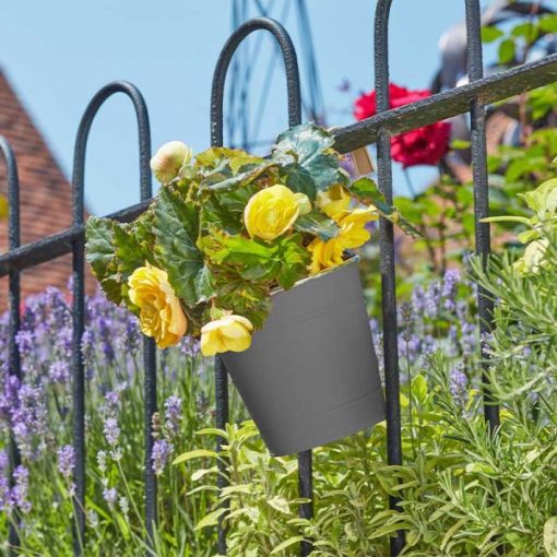 SMART FENCE & BALCONY HANGING POT SLATE
