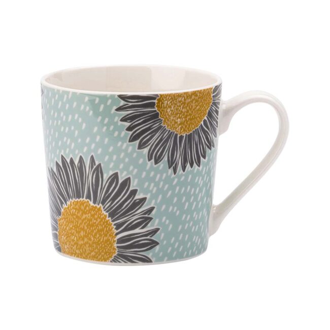 THE ENGLISH TABLEWARE COMPANY ARTISAN FLOWER MUG BLUE & YELLOW