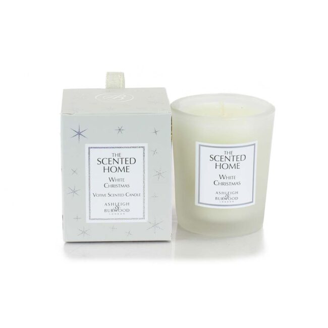ASHLEIGH & BURWOOD CANDLE VOTIVE WHITE CHRISTMAS