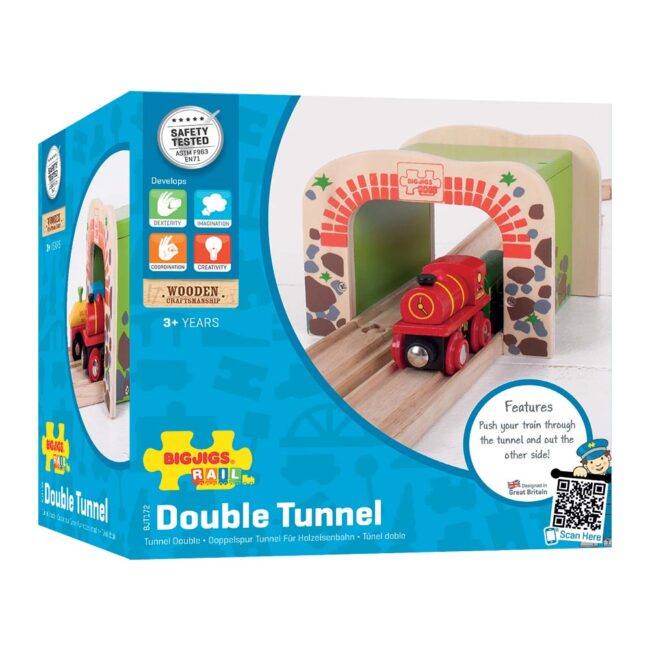 BIGJIGS TRAIN DOUBLE TUNNEL
