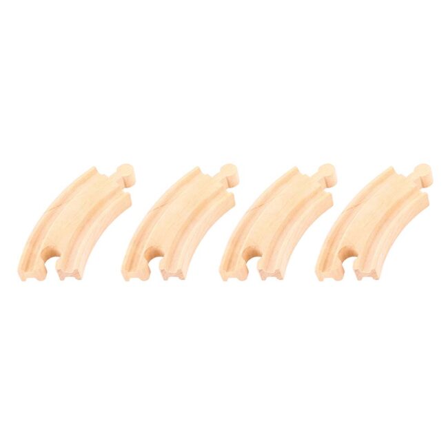BIGJIGS TRAIN SHORT CURVED TRACK 4 PIECES