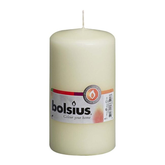 BOLSIUS PILLAR CANDLE IVORY SMALL