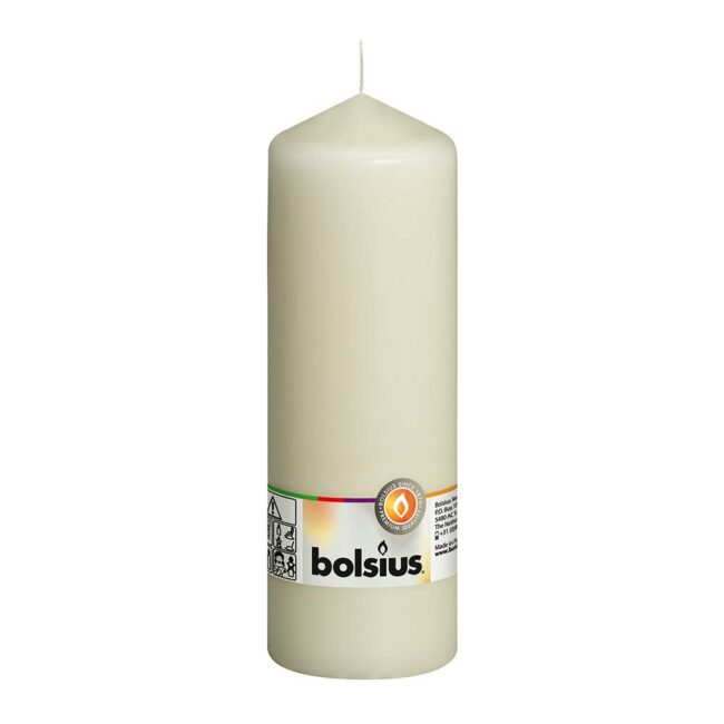 BOLSIUS PILLAR CANDLE IVORY LARGE