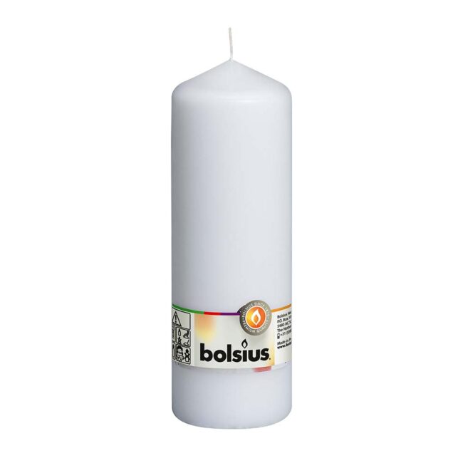 BOLSIUS PILLAR CANDLE WHITE EXTRA LARGE