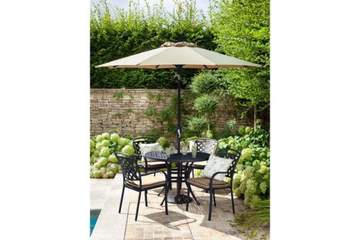 HARTMAN BERKELEY 4 SEAT ROUND DINING SET BRONZE