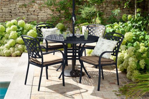 HARTMAN BERKELEY 4 SEAT ROUND DINING SET BRONZE - Image 2