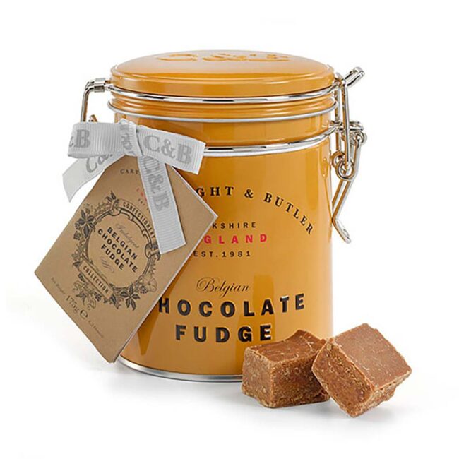 CARTWRIGHT & BUTLER BELGIAN CHOCOLATE FUDGE TIN