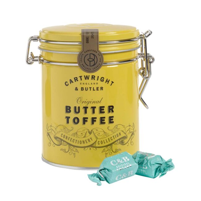 CARTWRIGHT & BUTLER ORIGINAL BUTTER TOFFEE IN A TIN