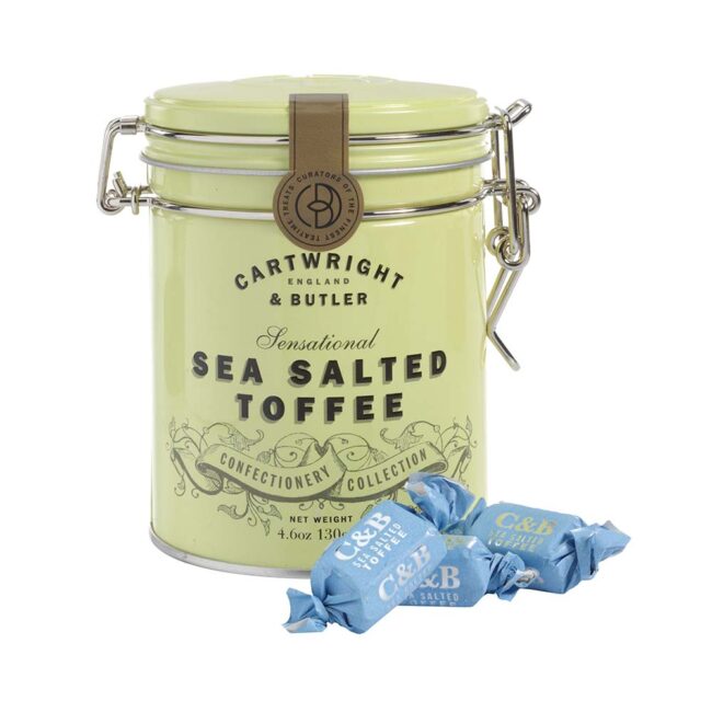 CARTWRIGHT & BUTLER SEA SALTED TOFFEE IN A TIN
