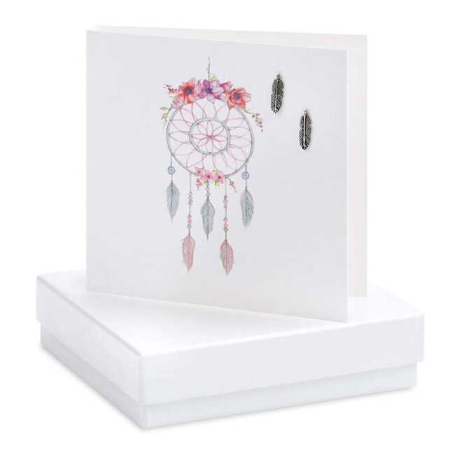 CRUMBLE & CORE EARRINGS DREAMCATCHER WITH FEATHER
