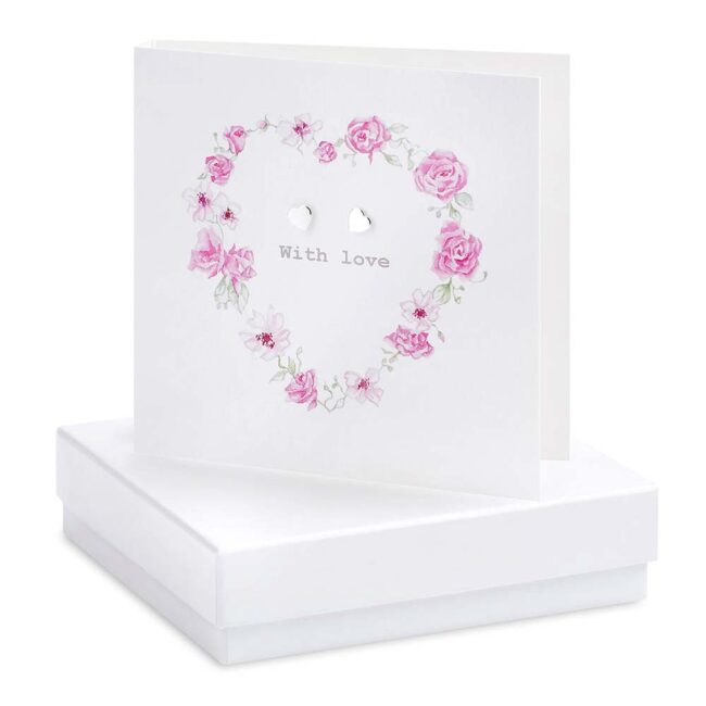 CRUMBLE & CORE EARRINGS FLORAL HEART LOVE WITH HEART