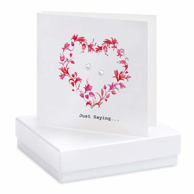 CRUMBLE & CORE EARRINGS RED FLOWER HEARTS