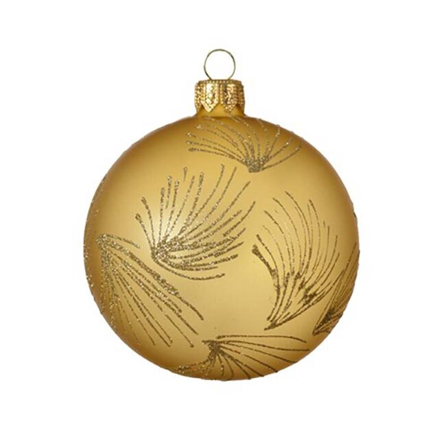 DECORIS GLASS BAUBLE LIGHT WITH FEATHER DECORATION