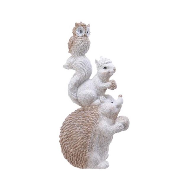 DECORIS HEDGEHOG, SQUIRREL & OWL ORNAMENT