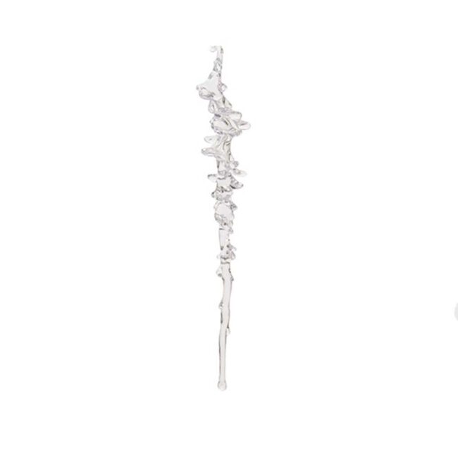 DECORIS TREE DECORATION ICICLE CLEAR WITH ICE FINISH
