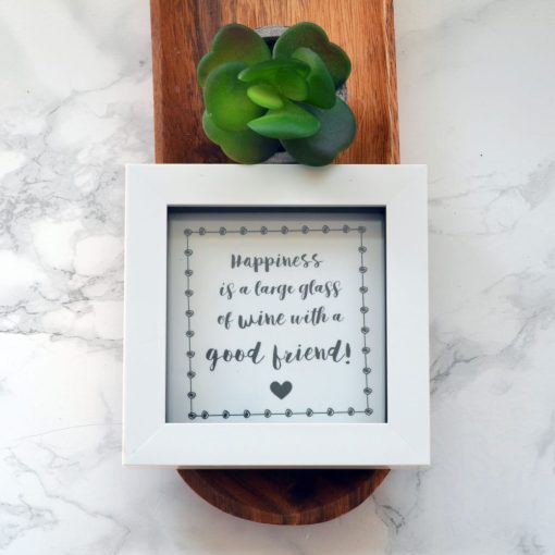 DIMBLEBY CERAMICS FRAMED TILE HAPPINESS