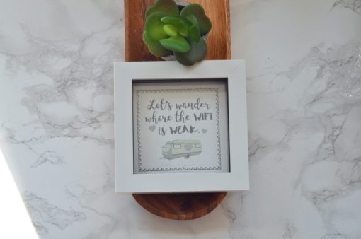 DIMBLEBY CERAMICS FRAMED TILE LETS WANDER WHERE