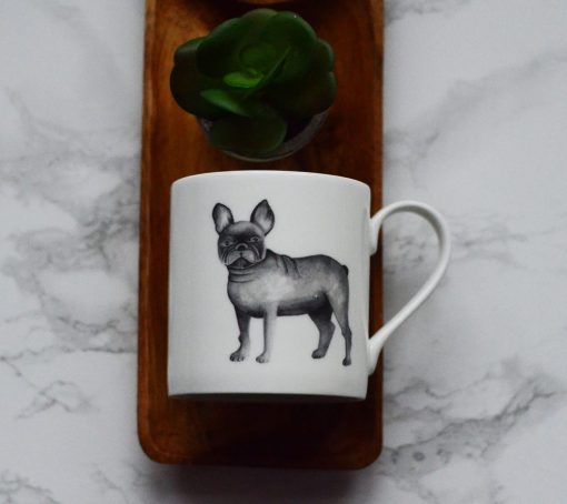 DIMBLEBY CERAMICS GREY FRENCH BULLDOG MUG