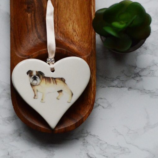 DIMBLEBY CERAMICS HEART ENGLISH BULLDOG
