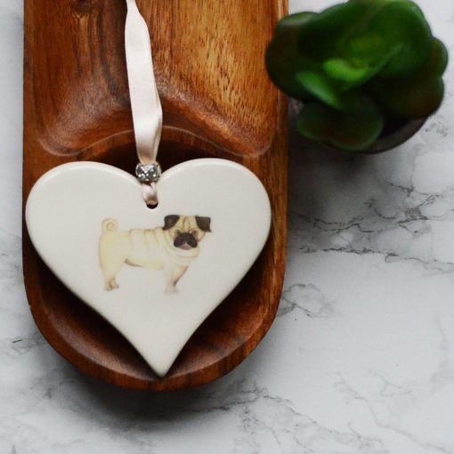 DIMBLEBY CERAMICS HEART PUG
