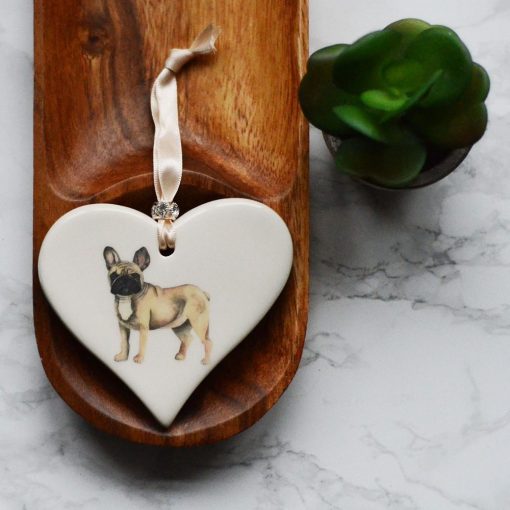 DIMBLEBY CERAMICS HEART SAND FRENCH BULLDOG