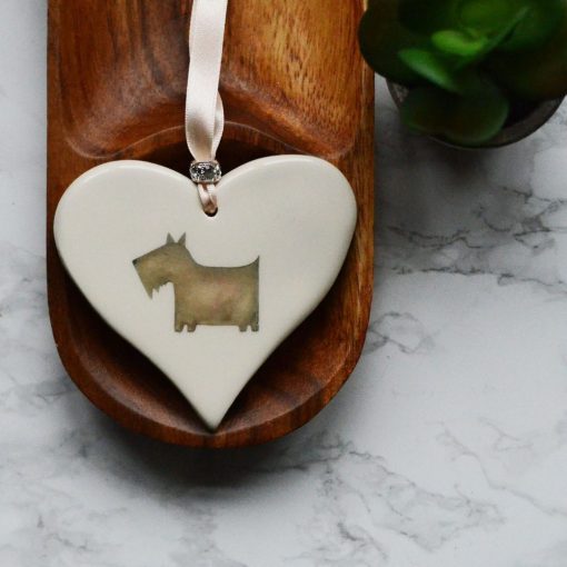 DIMBLEBY CERAMICS HEART SCOTTIE