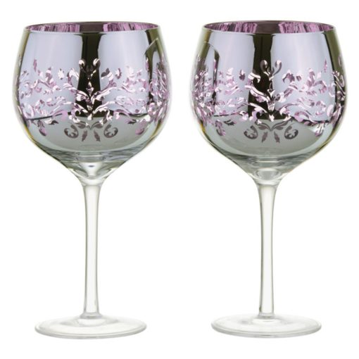 DRH COLLECTION FILIGREE LILAC GIN GLASSES
