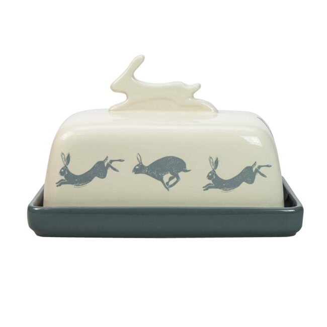 THE ENGLISH TABLEWARE COMPANY ARTISAN BUTTER DISH HARE