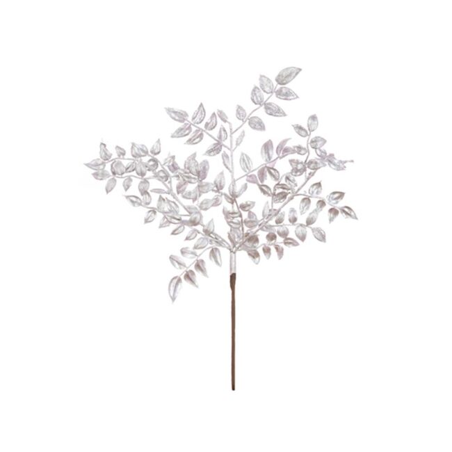 FLORALSILK BAMBOO SHELL LEAF SILVER