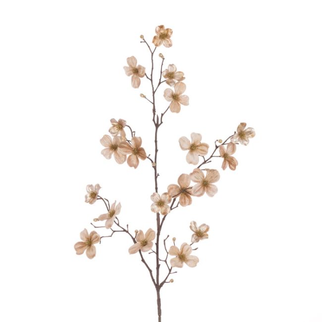 FLORALSILK CHAMPAGNE LUXE DOGWOOD SPRAY