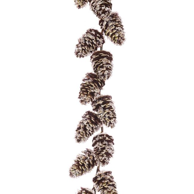 FLORALSILK ICED PINE CONE GARLAND