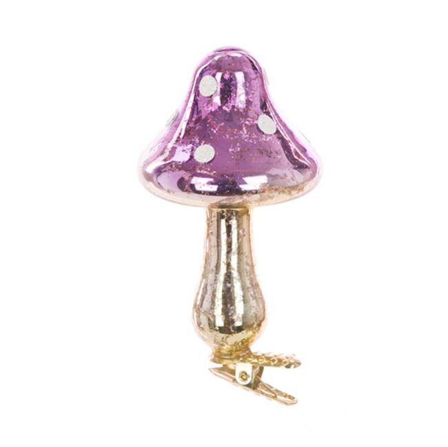 FLORALSILK TOAD STOOL ON CLIP PINK