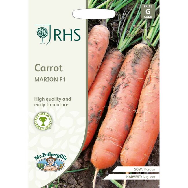 MR FOTHERGILL'S - RHS CARROT MARION F1 SEEDS