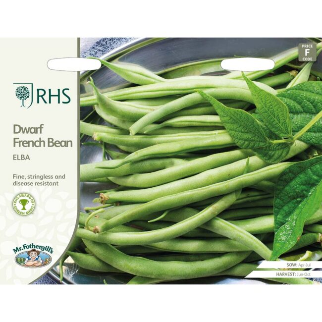 MR FOTHERGILL'S - RHS DWARF FRENCH BEAN ELBA SEEDS
