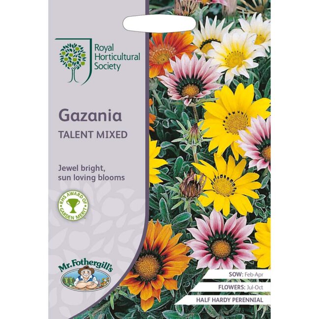 MR FOTHERGILL'S - RHS GAZANIA TALENT MIXED SEEDS