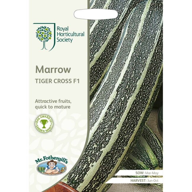 MR FOTHERGILL'S - RHS MARROW TIGER CROSS F1 SEEDS