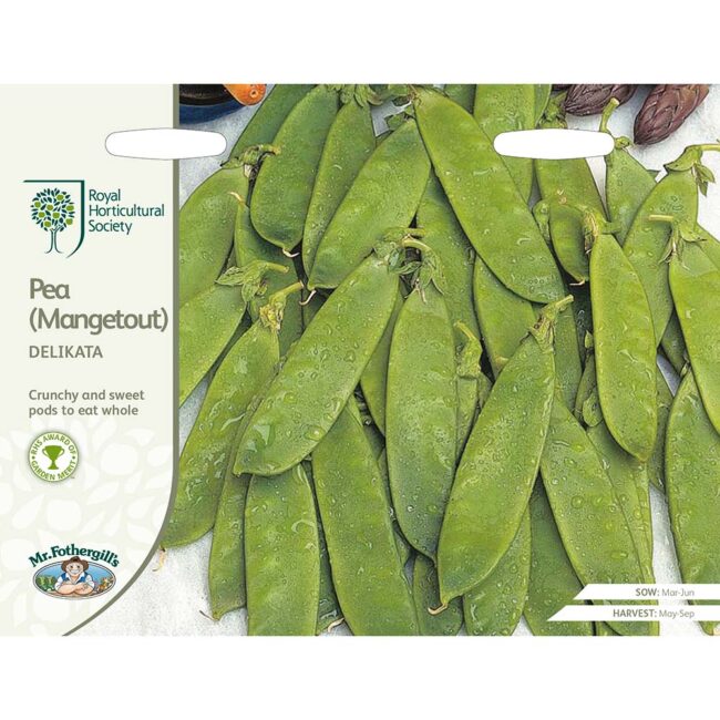 MR FOTHERGILL'S - RHS PEA MANGETOUT DELIKATA SEEDS