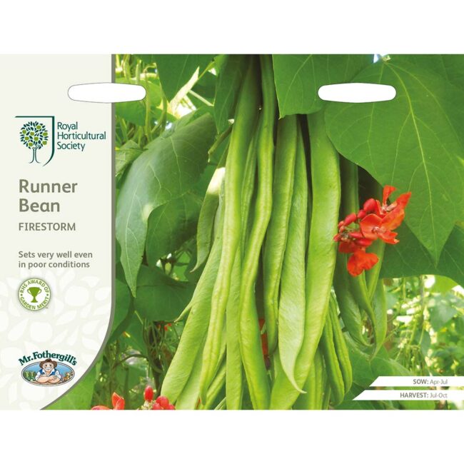 MR FOTHERGILL'S - RHS RUNNER BEAN FIRESTORM SEEDS