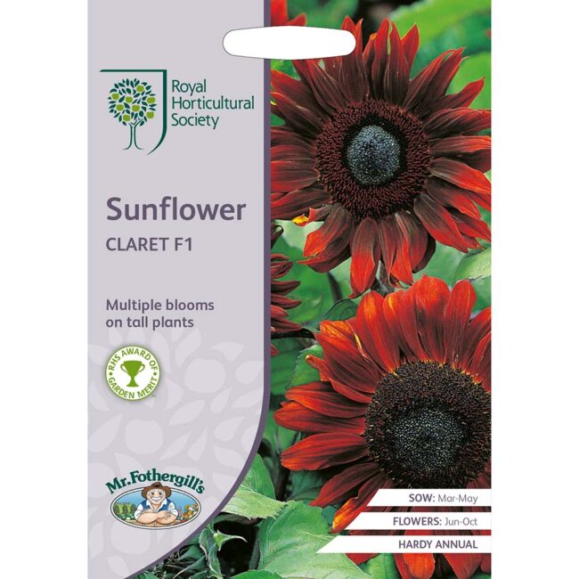 MR FOTHERGILL'S - RHS SUNFLOWER CLARET F1 SEEDS
