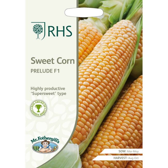 MR FOTHERGILL'S - RHS SWEET CORN PRELUDE F1 SEEDS