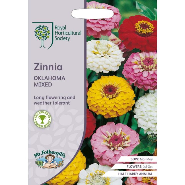 MR FOTHERGILL'S - RHS ZINNIA OKLAHOMA MIX SEEDS
