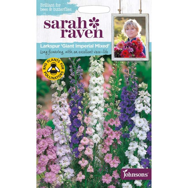 JOHNSONS SARAH RAVEN - LARKSPUR GIANT IMPERIAL SEEDS