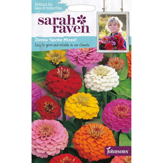 JOHNSONS SARAH RAVEN - ZINNIA SPRITE MIXED SEEDS