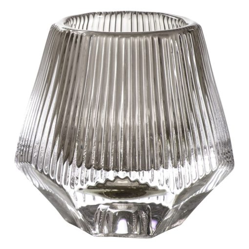 GALLERY DIRECT CANYA SMOKE TEALIGHT HOLDER