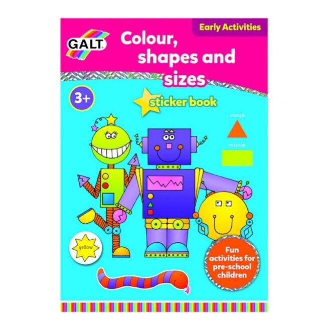 GALT LEARNING COLOUR, SHAPE AND SIZES STICKER BOOK