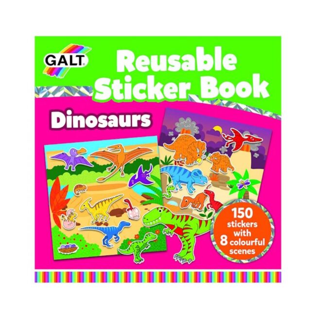 GALT REUSABLE STICKER BOOK DINOSAURS