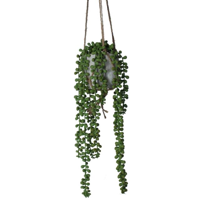GISELA GRAHAM FAUX HANGING POT STRING OF PEARLS