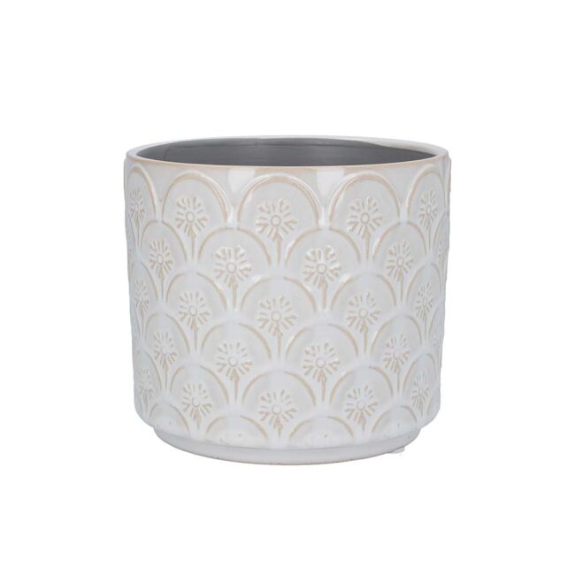 GISELA GRAHAM POT COVER CREAM FLOWER ARCH SMALL