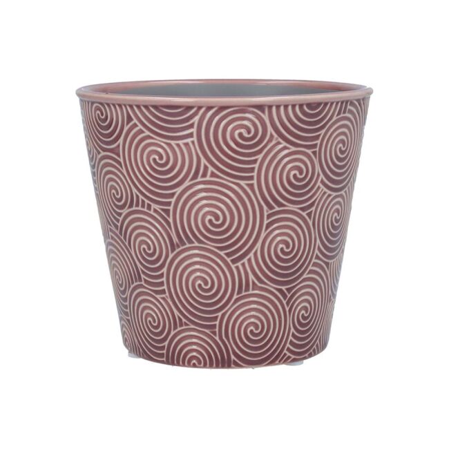 GISELA GRAHAM POT COVER MAUVE SPIRAL SMALL